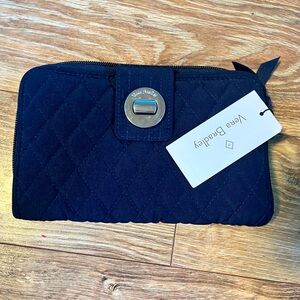 Vera Bradley Classic Navy Turnlock Wallet